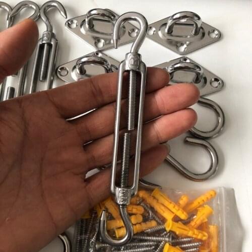 Wire Rope Tension Tighten Tool Hooks Basket Screws Wire Rope Tension Hook / Eye Turnbuckle Hook