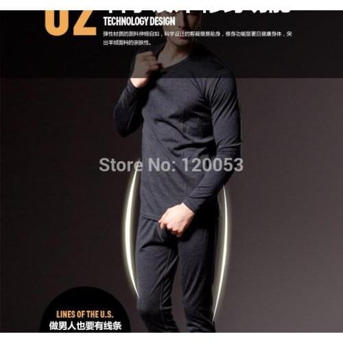 Lightweight Mens 100% Australia Merino Wool Underwear, Mens Merino Wool Baselayer, Merino Wool Ski Underwear, 200GSM Jersey