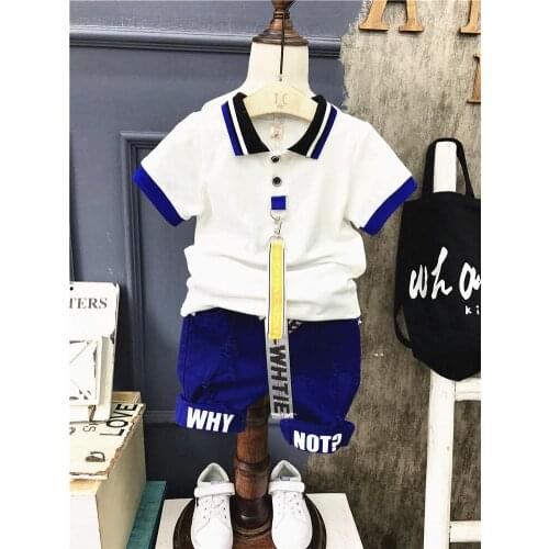 Baby Boys Sets Summer Boys Sets Clothes T shirt+short Pants cotton sports Letter printed Set Children Suit 2-6years