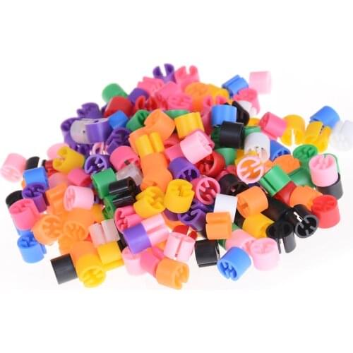 100PCS Plastic Snap On Hanger Size Markers Hangers Clips Circle For Sizes Clothes Accessories Label Tube Marked