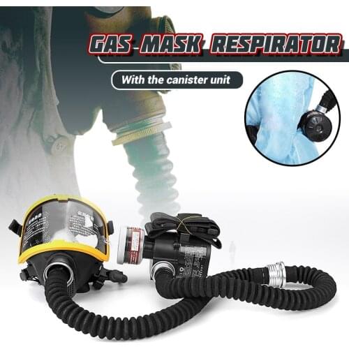 Electric Supplied Constant Flow Air Fed Half Full Face Gas Mask Respirator System Device with Breathing Tube Adjustable Mask Set