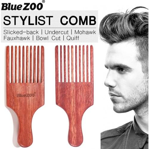 Handle Grip Large Tooth Detangling Curly Hair Comb Back Head Styling Beard Oil Comb Men Hairdressing Wide Teeth Comb Set Gift