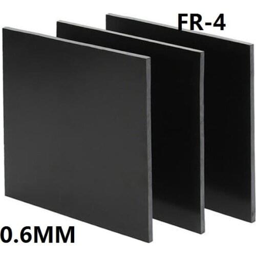 0.6mm thick black FR4 fiberglass sheet glass fibre plate GFRP GF board black epoxy plate FR-4 Insulation and anti-static sheet