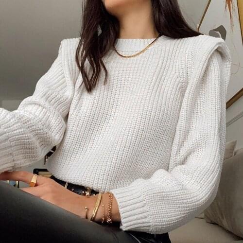 Tops Women Fashion Casual Sweater Pullover Women All-Match Woolen Knit Top Long Sleeve White Black Slim Knitted Womens Sweaters