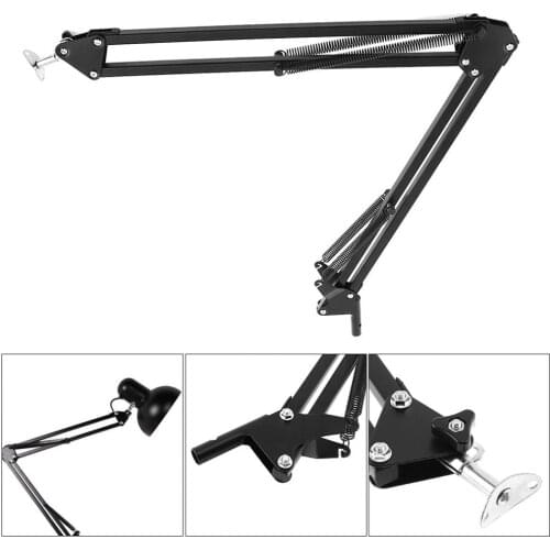 Universal Flexible Metal Holder with Overlength Swing Arm and Standing Bracket for Table Lamp Capacitor Microphone