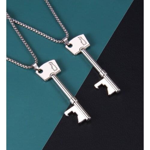 WANGAIYAO new niche design trendy bottle opener decorative necklace hip-hop style is not business, summer beer practical pendant