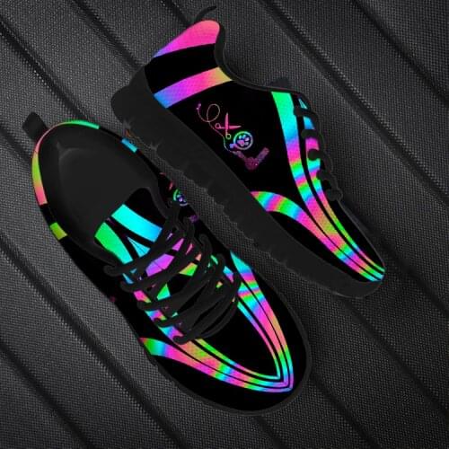 FORUDESIGNS Women Flats Shoes Dog Groomer Love Art Fashion Design Autumn Ladies Lace-up Breathable Walking Shoes for Teen Girls