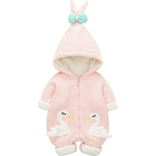 Boys and girls winter cotton padded clothes New babys Jumpsuit is thick