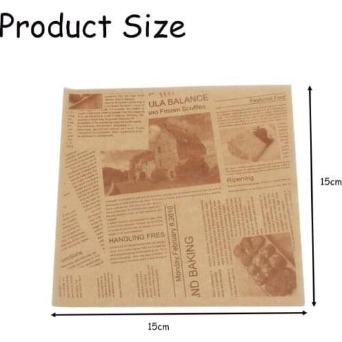 20pcs Baking Paper Sheets Print For Cookies Burgers Resistant Wax Wrapping Separate Sheets Grease Sandwich Wrap Paper