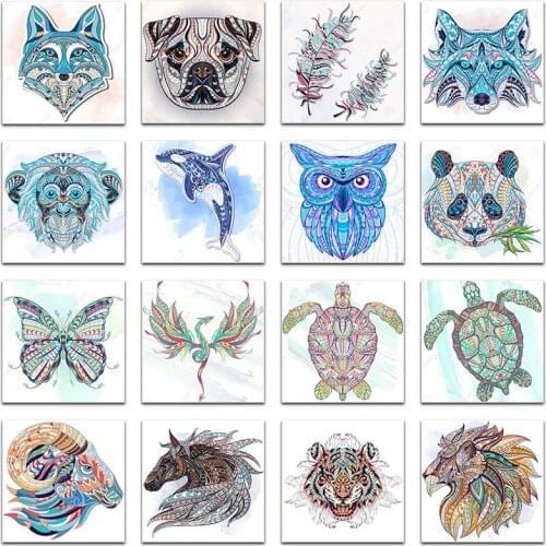 Diamond painting mosaic Animal wolf dog monkey whale owl panda Full Diamond embroidery butterfly tortoise sheep horse tiger lion