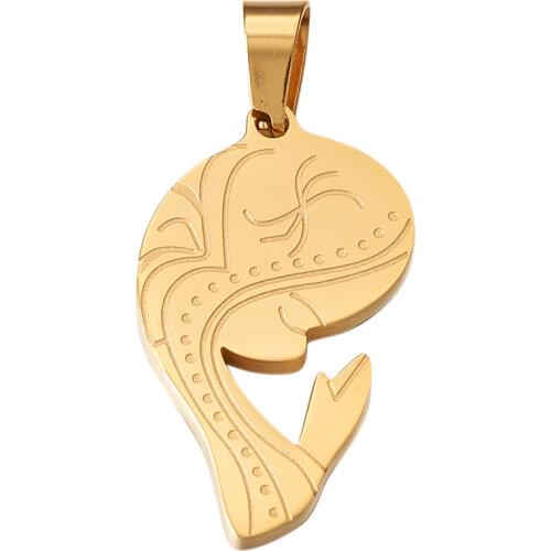 1pc 304 Stainless Steel Virgin Mary Necklace Pendants for Men Women Jewelry Making DIY Accessories Golden Silver Color 27x15x2mm