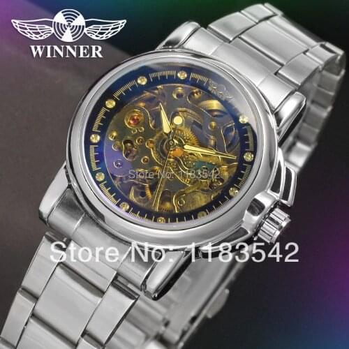 WINNER Womans Watch Fashion Ladies Automatic Stainless Steel Bracelet Wristwatch WRL8011M4S1