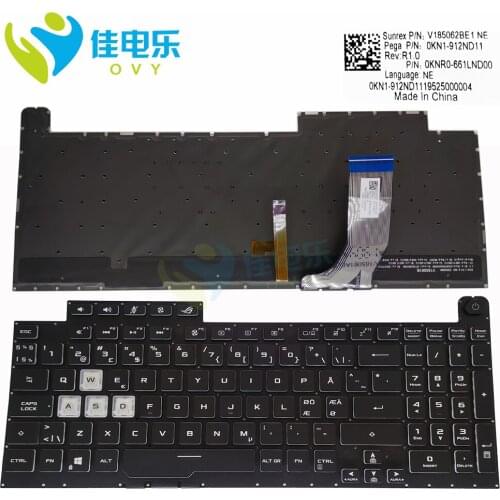 RGB NE Norway keyboard for ASUS ROG Strix Hero III G371 G731GT G731GU backlight keyboards colorful light original V185062BE1