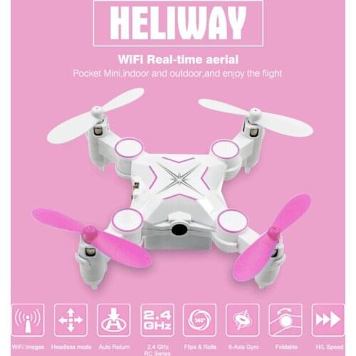 F18784/6 Heliway 901S WIFI 0.3MP Camera FPV Foldable RC Mini Pocket Drone Portable 2.4G 6-Axle RC Quadcopter RC Helicopters Toy