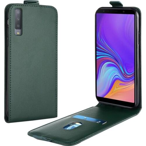 Flip Up and Down Leather Case for Samsung Galaxy A7 2018 Case SM-A750G 6'' Vertical Cover for Galaxy A 7 2018 Case Phone Bag