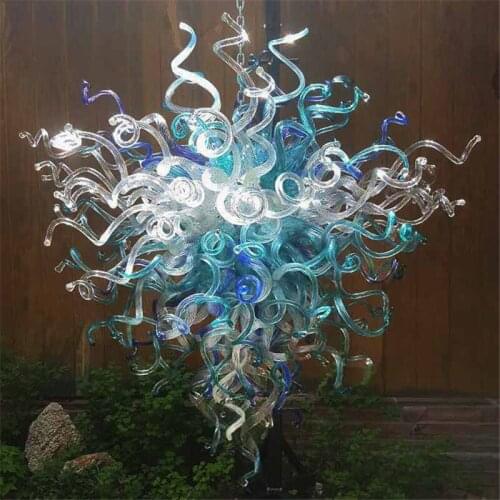 Pretty Murano Glass Craft Decoration Antique Electric Lamp Spiral Glass Unique Crystal Chandeliers