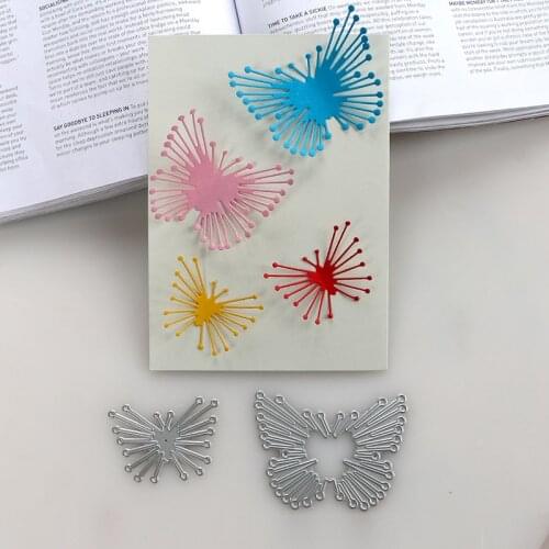 DUOFEN METAL CUTTING DIES radiated line dot butterfly stencil DIY Scrapbook Paper Album 2019 new