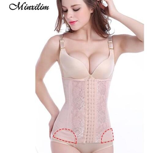 Minxilim Women Waist Trainer Body Shaper Waist Slimming Steel Bone Control Underbust Breathable Slim Shapewear Body Belt Strap