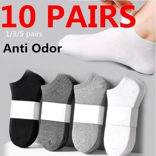 1/3/5/10 Pairs of Fashion Mens and Womens Love Boats Non-slip Invisible Lining Low-cut Soft and Breathable Cotton Socks