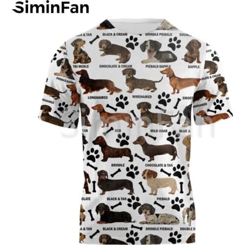 Mens 3D Print Casual T-Shirts Dog Chihuahua Dachshud Unisex Harajuku Shirts Summer Tees Hip-Hop Women Tops Plus Size Quick Dry 2