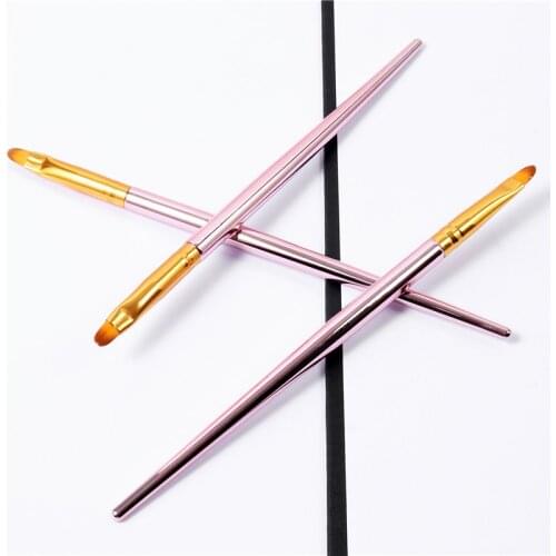3pcs Nail Art Brush Set Rose Gold Handle Round Head Flower Design Pen DIY Manicure Tools Nail Supplies For Professionals