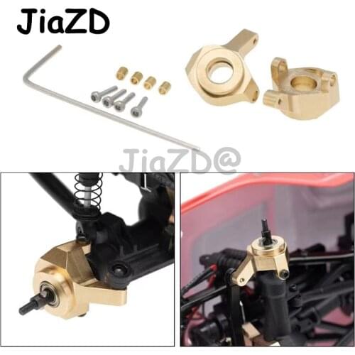 2pcs Heavy duty brass SCX24 steering knuckles set (steering blocks) For Axial SCX24 AXI90081 Durable Accessories Upgrade Part