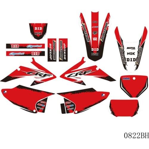 Full Graphics Decals Stickers Motorcycle Background Custom 3M For HONDA CRF Trail 150 230 2008 2009 2010 2011 2012 2013 2014