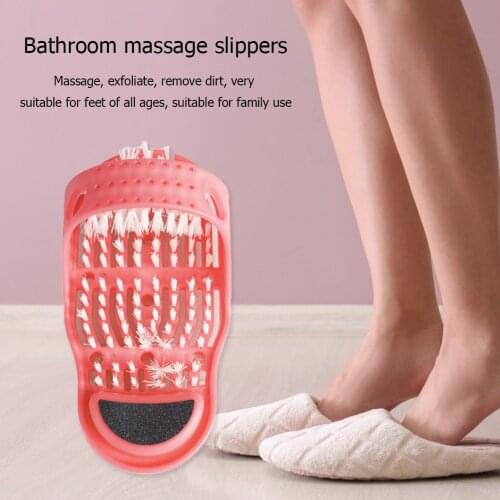 Foot Massager Slippers Pumice Stone Scrubber Comfotable Feet Heel Care Exfoliating Heel Rubbing Foot Plastic Brush