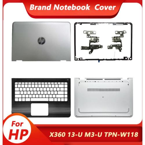 NEW Laptop Cover For HP Pavilion X360 13-U Series LCD Back Cover/Front Bezel/Palmrest/Bottom Case/LCD Hinges Silver 856003-001