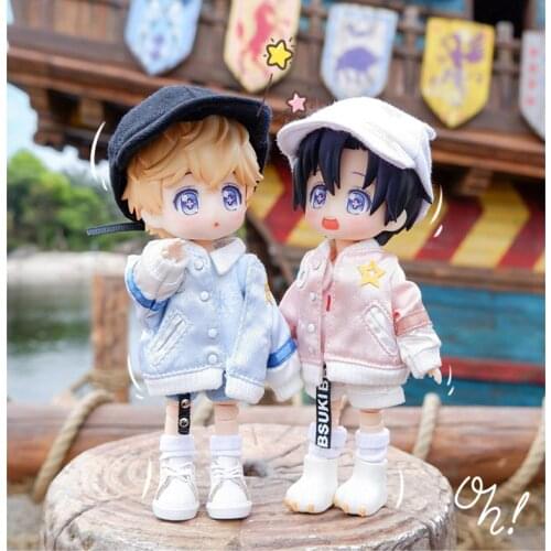 OB11 doll clothes T-shirt sports jacket set for Obitsu11, Molly, body9, GSC, 1/12 BJD doll accessories girls and boys toys