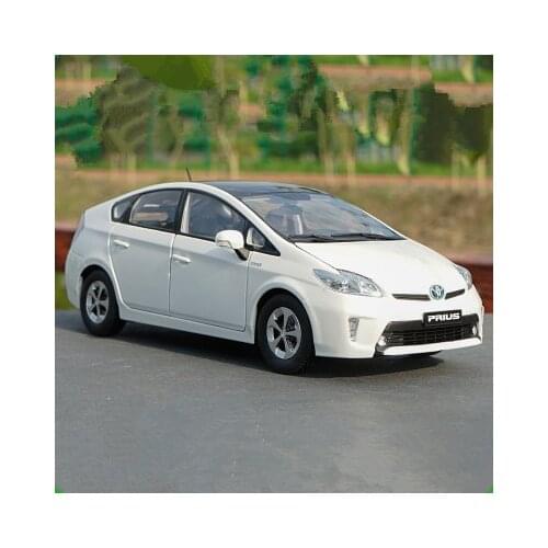 Original Authorized Factory Diecast 1:18 White Prius Hybrid Diecast Metal Classic Toy Models for Gift, Collection