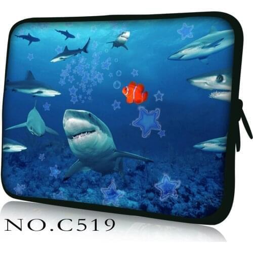 Sharks11 13 14 15 15.6 Laptop Bag Computer Sleeve Case Handbags Dual Zipper Shockproof Cover For MacBook Air Pro Retina Laptop