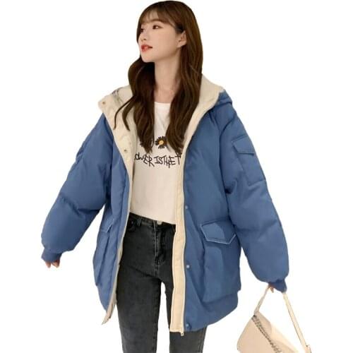 Plus Size Loose Down Cotton Jacket Women Long Hooded Warm Parker coat Woman New Bread Costume Winter Jackets Female Outerwear