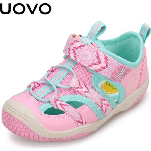 Uovo Kid Sandals Blue/pink Little Girls Summer Shoes Rubber Sole Boys Girls Beach Non-Slip Sports Sandals 2 3 4 5 6 Years