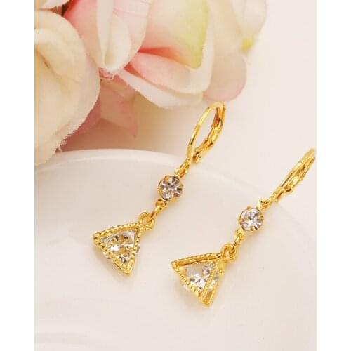 Bangrui Brand Royal W zircon earrings for girls small earrings women wholesale gold pated jewelry wedding party gifts