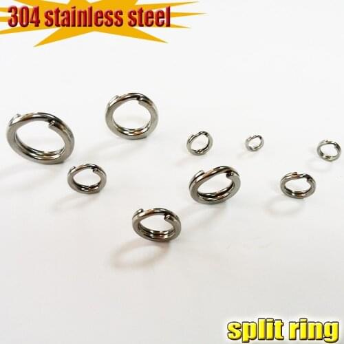 2018 NEW the best pure 304 Stainless Steel Split Rings Hard Bait 200pcs/lot attention to the large size number