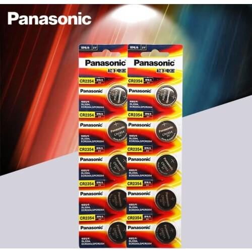 10pcs Original Battery Panasonic Car remote key 3V Li battery CR2354 button battery instrument and meter batteries