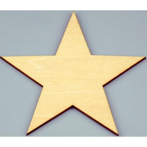 3pcs/lot Blank unfinished wooden pentagram crafts supplies laser cut rustic wood wedding rings ornaments 350mm 171145