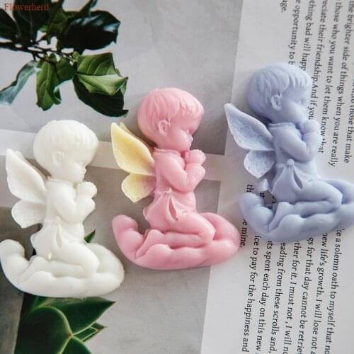 3d Praying Angel Silicone Mold Handmade DIY Soap Silicone Mold Chocolate Cake Mold Cake Decorating Tools Wedding Decor Soap Form