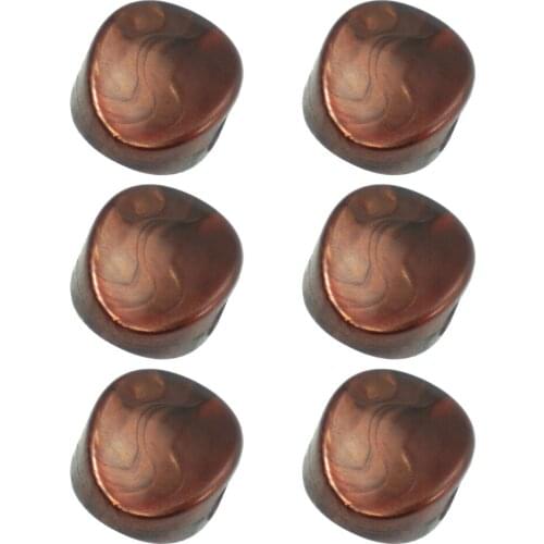6 Pcs Coffee Guitar Tuning Pegs Buttons Machine Heads Knobs with Screws Kit for Acoustic Electric Guitars with Screws