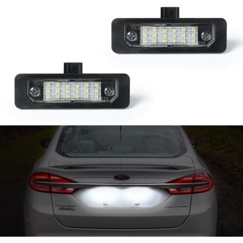 6500K White LED License Plate Light Tag Lamp For Ford Mustang Flex Fusion Taurus Focus Mercury Sable Milan Canbus Error Free