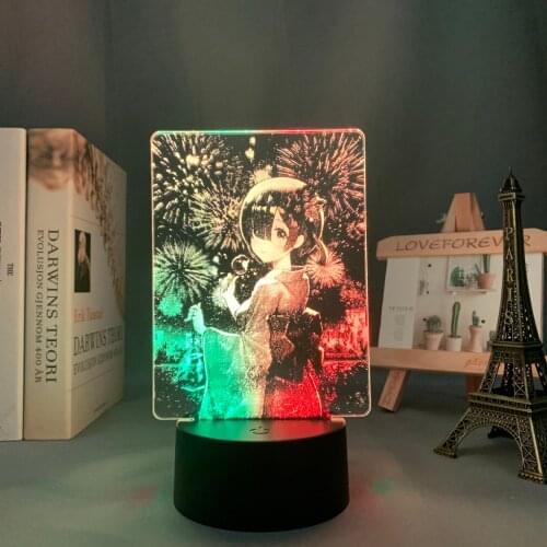 Anime Re Zero Starting Life In Another World Led Lamp Dual Color for Room Decoration Birthday Gift Manga Two Tone Led Light Rem