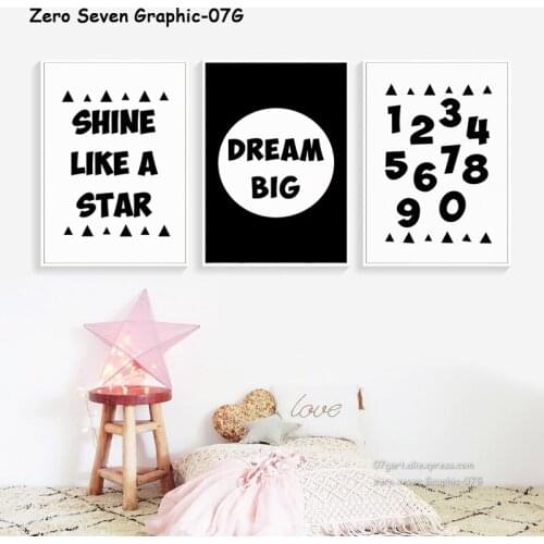 Black And White Child Phrase Canvas Painting Poster And Print Kids Room Nursery Wall Art Picture Home Decoration