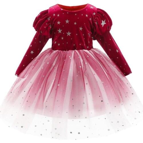 2021 Fashion Christmas Unicorn Evening Dress For Girls Mesh Dress Children Cosplay Princess Dress Baby Clothes For 3-10 Age