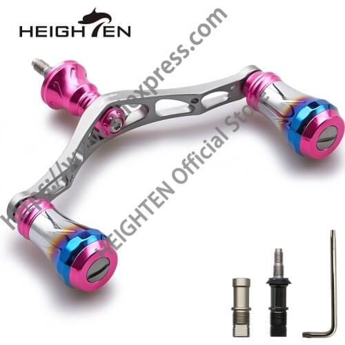 HEIGHTEN 95mm 45g Aviation Aluminum Ultralight Spinning Reel Handle Electroplating Gradient Fishing Reel Suit for Shimano Daiwa