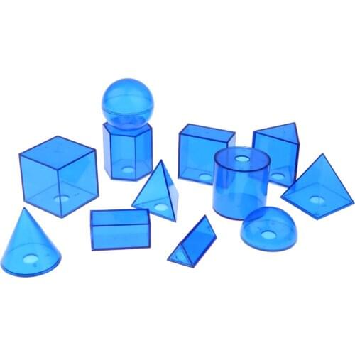 2pcs Geometric Solids - Volume Shape Learning Math Geometry Visual Aids Mathematics Teaching Tool Kid Educational Cognitive Toy