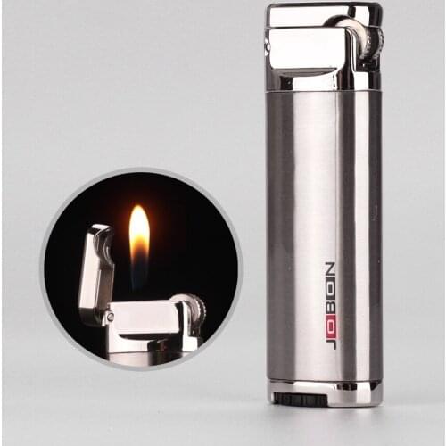Compact Metal Torch Pipe Lighter Free Fire Grinding wheel Lighter Turbo Butane Gas Inflatable Cigarette Windproof Pocket Lighter