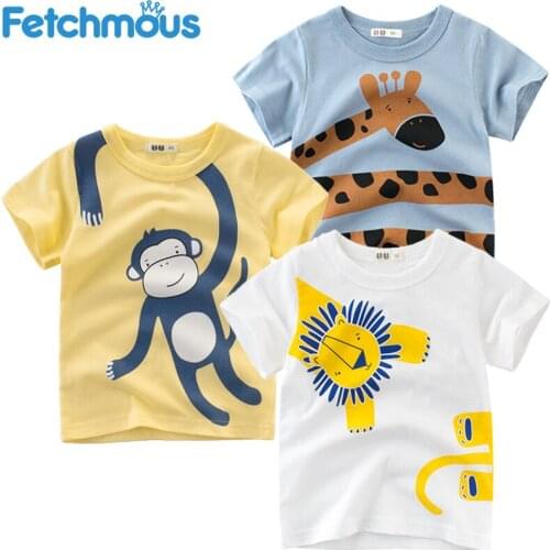 2Pcs Summer Kids T-shirt For 2-7 Years Boys Cotton Clothes Tops Short Sleeves Casual Children Cartoon Oversized Shirt 2021 New