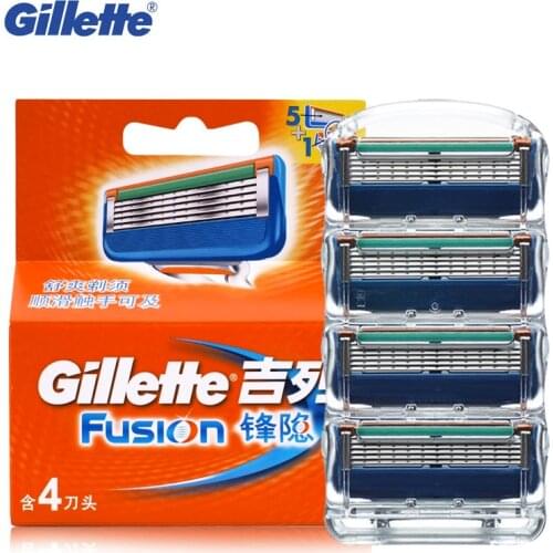 Gillette Fusion Razor Blade 5 Layers Safety Manual Shaving Head Replacement Professional Beard Shaver Blades for Man Face Care