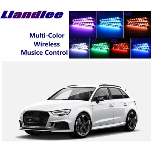 LiandLee Car Glow Interior Floor Decorative Atmosphere Seats Accent Ambient Neon light For Audi A4 S4 RS4 2000~2019